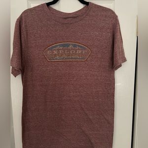 Red “Explore” t-shirt